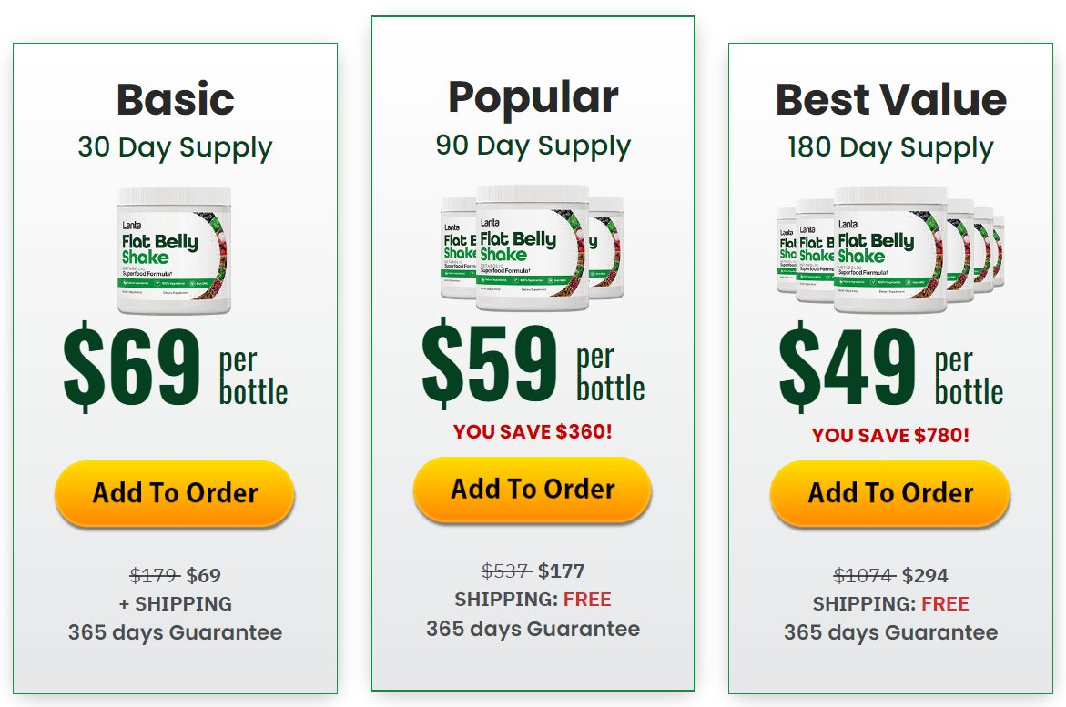 Lanta Flat Belly Shake Pricing